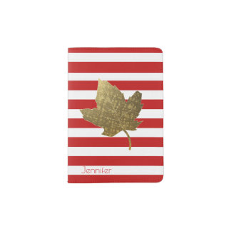 Gold Maple Leaf Passport Holder