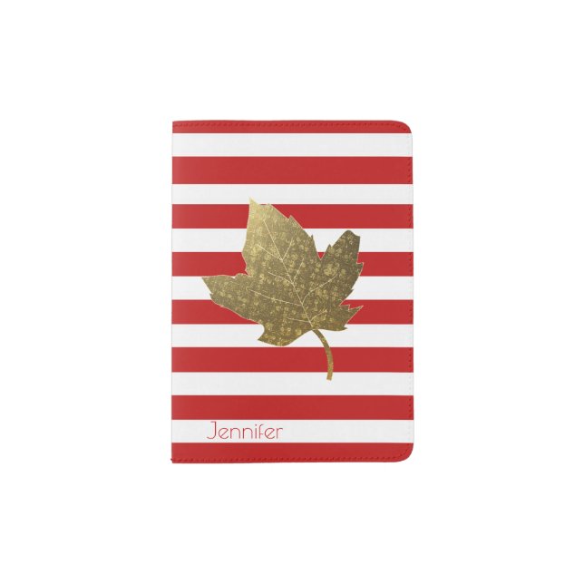 Gold Maple Leaf Passport Holder (Front)