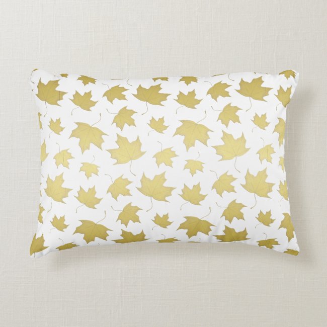 GOLD MAPLE LEAVES - Cotton Accent Pillow