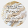 Gold Marble Bottle Candle Jar Lid Product Label