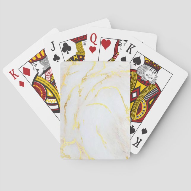 Gold Marble Create Your Own Blank Template Poker Cards (Back)