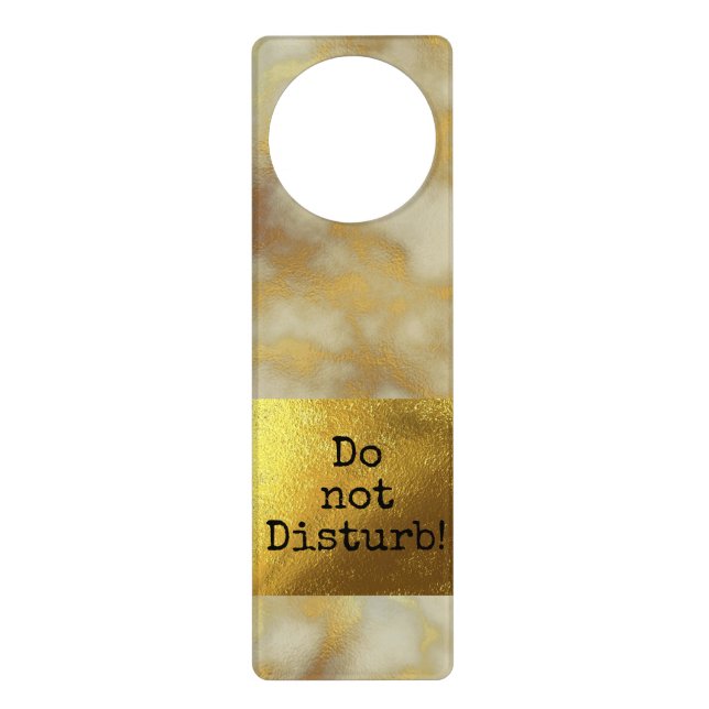 Gold Marble, Do not Disturb Door Hanger (Front)