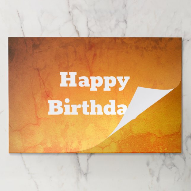 Gold Marble Effect Paper Birthday Placemats (Folded)