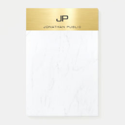 Gold Marble Elegant Modern Minimalist Trendy Plain Post-it Notes