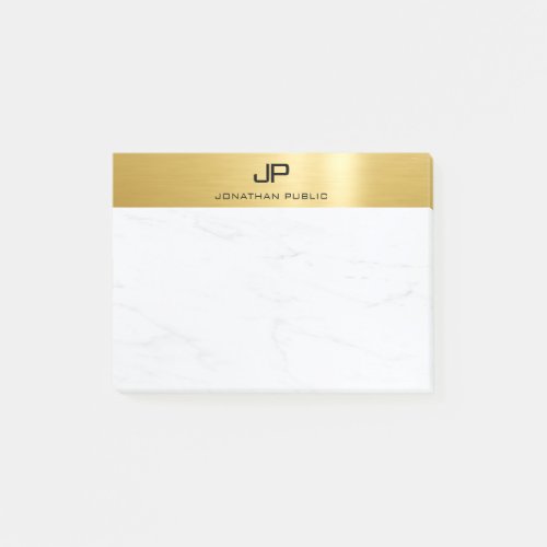Gold Marble Elegant Simple Modern Design Plain Post_it Notes