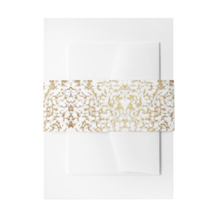 Gold Marble Foil Texture Invitation Belly Band