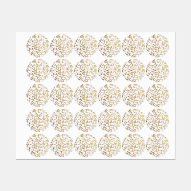Gold Marble Foil Texture Labels (Sheet)