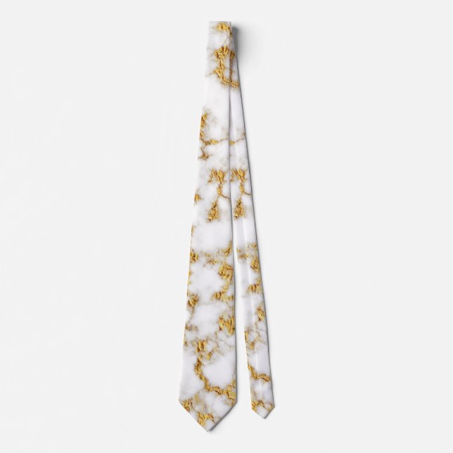 Gold Marble Foil Texture Neck Tie (Front)