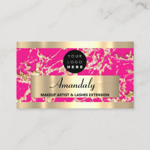  Gold Marble Glitter Fashion Beautique Shop SPA Business Card