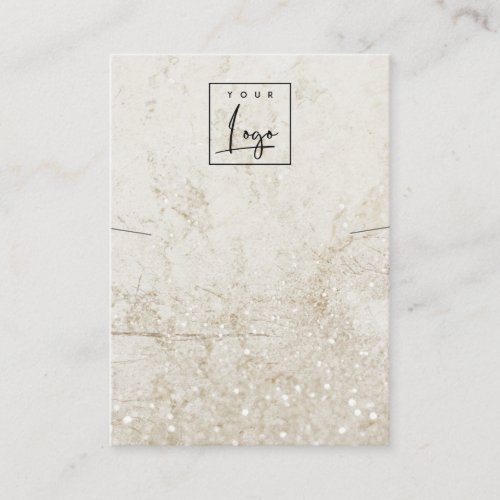 Gold Marble Glitter Necklace Band Logo Display Business Card