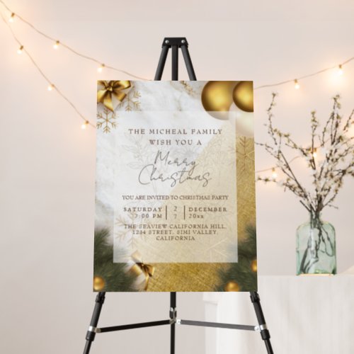 Gold Marble Glitter Outdoor indoor Christmas party Foam Board