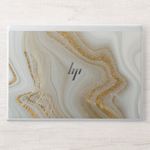 Gold Marble HP Laptop Skin