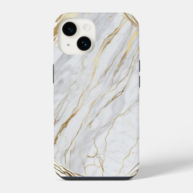 gold marble  iphone case (Back)
