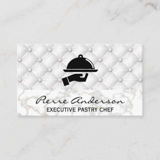 Gold Marble | Leather Upholster Background Loyalty Card (Front)