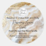 Gold Marble Logo Bottle Candle Jar Product Label