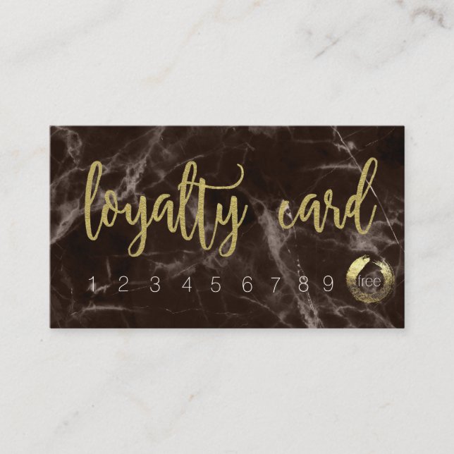 Gold Marble⎢ Loyalty Card (Front)
