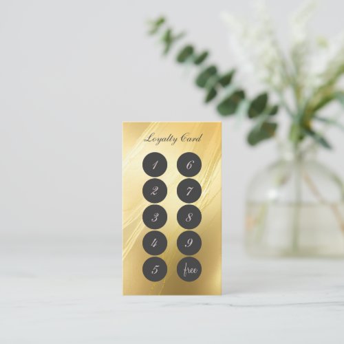 Gold Marble Loyalty Card