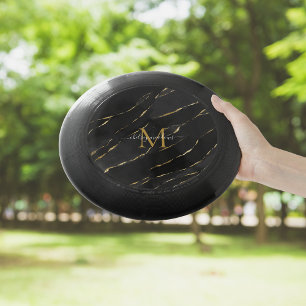 Gold Marble Monogram Calligraphy Script Name  Wham-O Frisbee