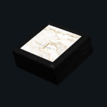 Gold Marble Monogram Script Birthday Gift Box<br><div class="desc">Modern gold effect marble pattern with modern script name monogram you can easily customize by clicking the "Personalize" button</div>