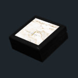 Gold Marble Monogram Script Birthday Gift Box<br><div class="desc">Modern gold effect marble pattern with modern script name monogram you can easily customize by clicking the "Personalize" button</div>