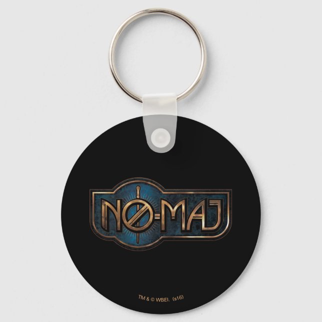 Gold & Marble NO-MAJ™ Badge Keychain (Front)