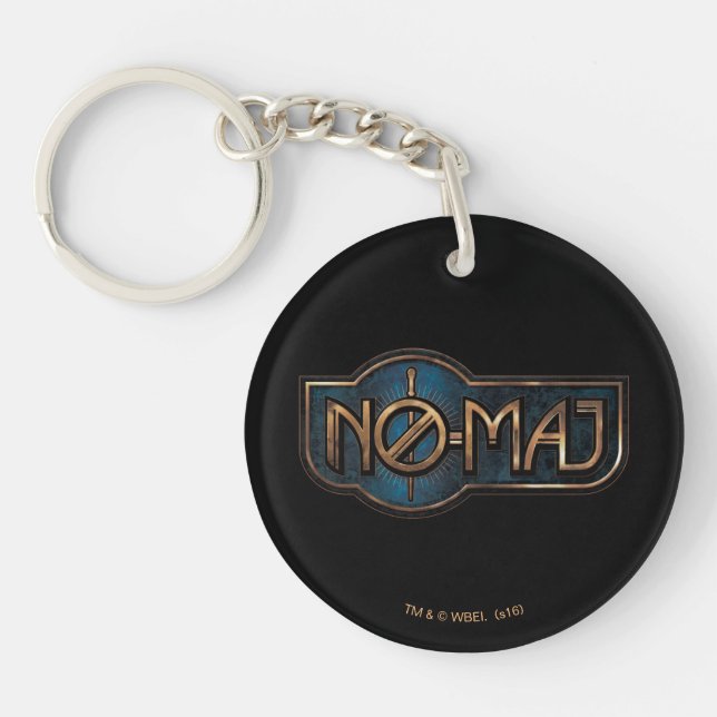 Gold & Marble NO-MAJ™ Badge Keychain (Front)
