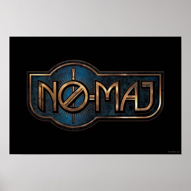 Gold & Marble NO-MAJ™ Badge Poster (Front)