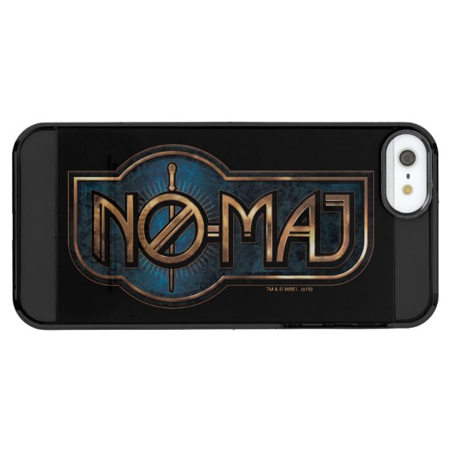 Gold & Marble NO-MAJ™ Badge Uncommon iPhone Case (Back Horizontal)