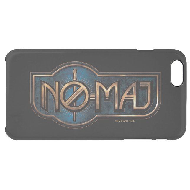 Gold & Marble NO-MAJ™ Badge Uncommon iPhone Case (Back Horizontal)