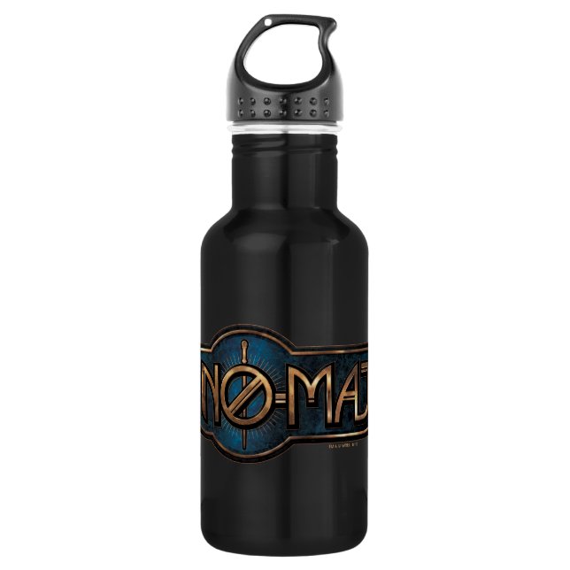 Gold & Marble NO-MAJ™ Badge Water Bottle (Front)