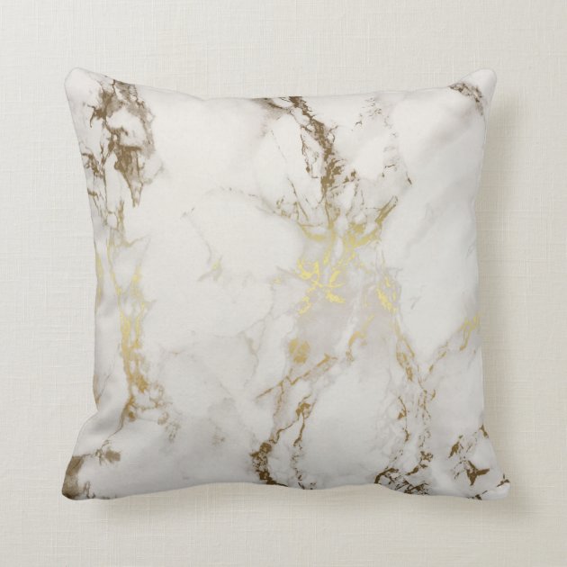 gold marble pillow