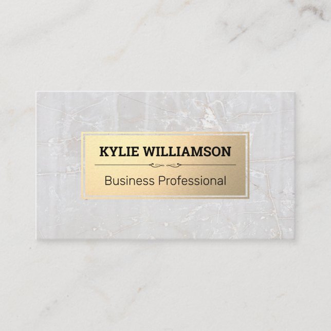 Gold | Marble Rock Business Card (Front)