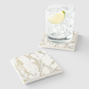 Gold Marble Square Coaster