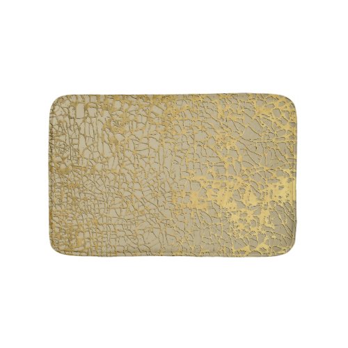 Gold Marbling Grunge Texture Design Bath Mat
