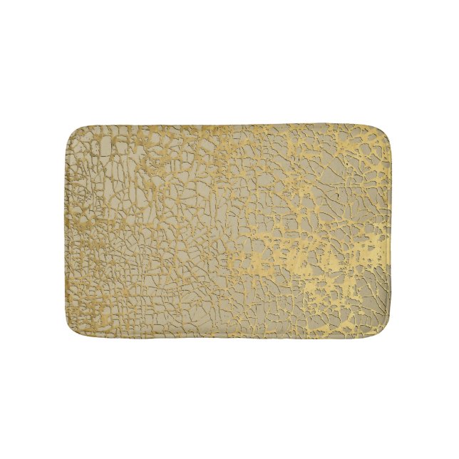 Gold Marbling: Grunge Texture Design Bath Mat (Front)