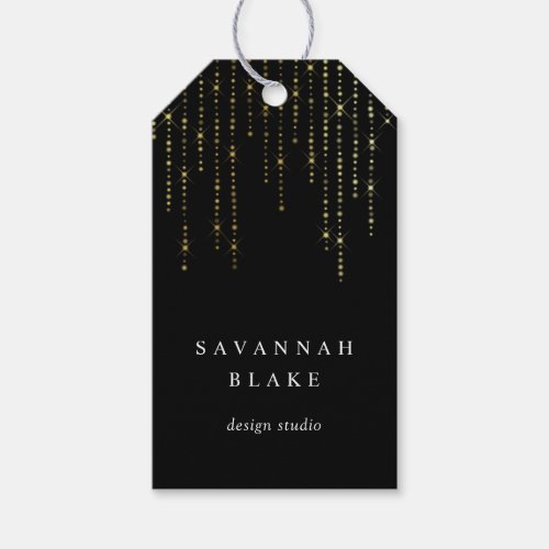Gold Marquee Business Gift Tags