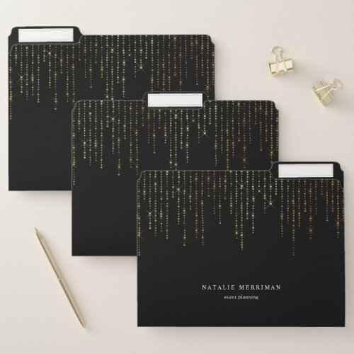 Gold Marquee Custom File Folder