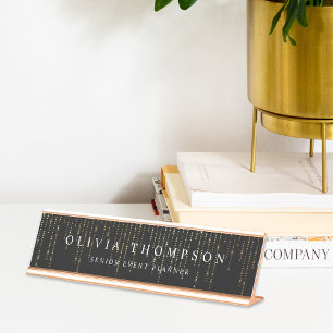 Gold Marquee Desk Name Plate
