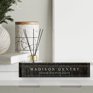 Gold Marquee Desk Name Plate