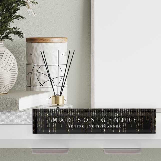 Gold Marquee Desk Name Plate (Creator Uploaded)