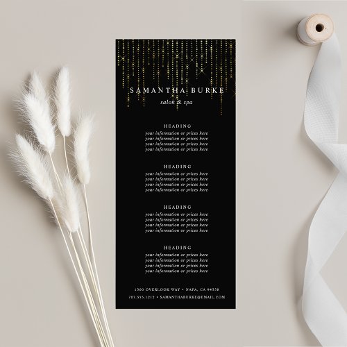 Gold Marquee  Pricing or Services Rack Card