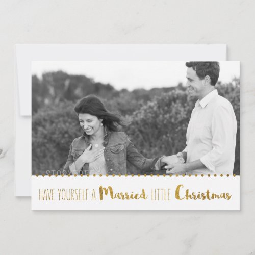 Gold Marry and Bright Christmas Save the Date