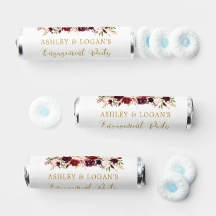 Gold Marsala Boho Engagement Party Favors