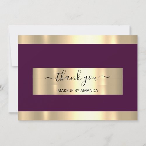  Gold Marsala Thank You Insert  Invitation