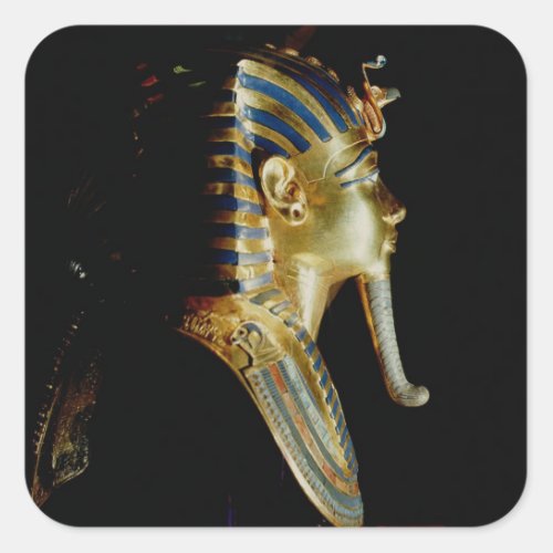 Gold mask of Tutankhamun Square Sticker