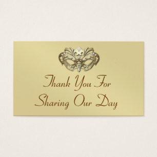 Gold Masquerade Elegant Favor Tag