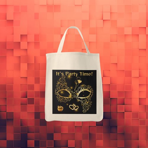 Gold Masquerade Its Party Time   Tote Bag