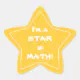 Gold Math Star Student Star Sticker | Zazzle