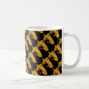 "Gold Matuka on Black" Tiled Trout Fly Mug