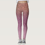 Gold Mauve Purple Sparkly Glitter Ombre Gradient Leggings<br><div class="desc">This elegant, glamorous, and chic print is perfect for the trendy and stylish girly girl. It features a faux printed sparkly dark gold glitter into mauve purple into pastel purple triple gradient ombre. It's modern, pretty, girly, unique, and cool. ***IMPORTANT DESIGN NOTE: For any custom design request such as matching...</div>